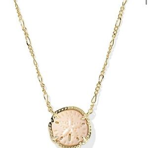 Kendra Scott Gold and Pink Sand Dollar Necklace